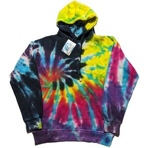 COLORTONE‎ FLASHBACK TIE DYE Men Small Cotton Blend Pullover Hoodie NEW c